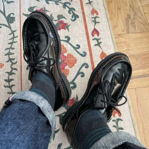 View photo of Paraboot Michael in Gloss Noir Patent Leather