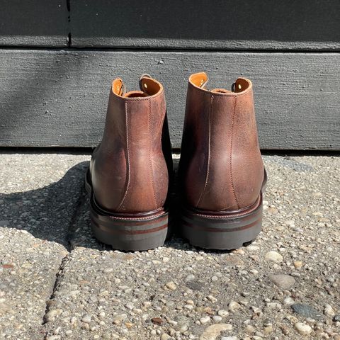 Viberg Wholecut Derby Boot in Horween Rowdy Dachshund