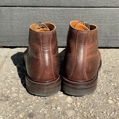 Viberg Wholecut Derby Boot in Horween Rowdy Dachshund