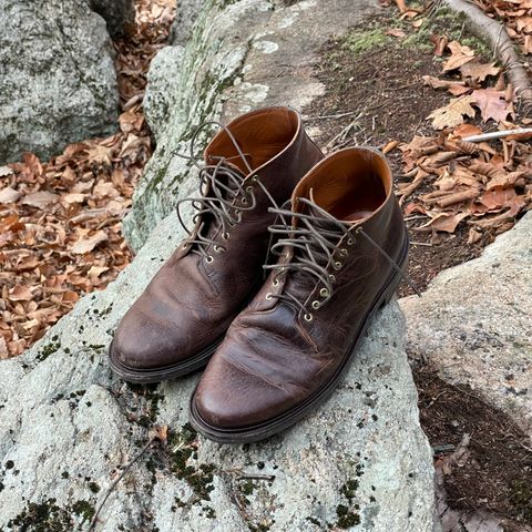 Viberg Wholecut Derby Boot in Horween Rowdy Dachshund