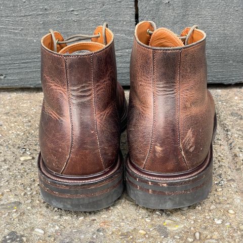 View photo of Viberg Wholecut Derby Boot in Horween Rowdy Dachshund