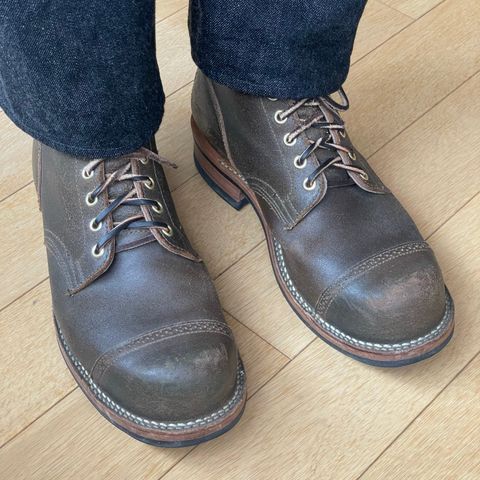 Viberg Service Boot BCT in Horween Olive Waxed Flesh