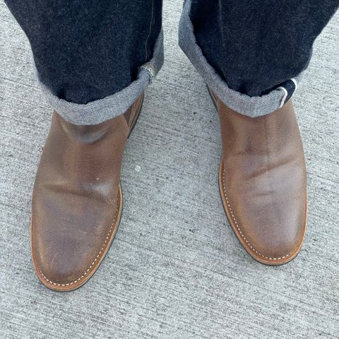 Viberg Chelsea in Horween Natural Waxed Flesh