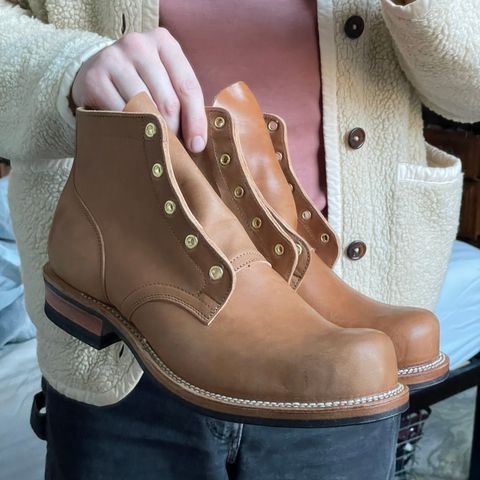 View photo of Viberg Service Boot in Maryam Cuoio Horsebutt