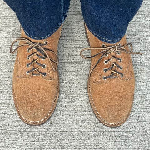 Viberg 145 Oxford in Seidel Vintage Tan Roughout