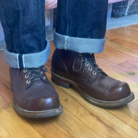 Viberg Service Boot BCT in Horween Natural Bison