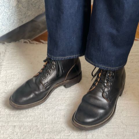 Viberg Service Boot in Shinki Black Oiled Horsebutt