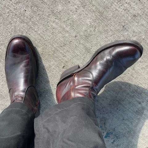 Rolling Dub Trio Gleaners Zip in Hand Dyed Black Italian Horsebutt