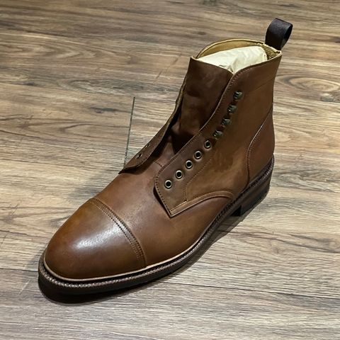 Meermin Jumper Boot in Tobacco Waxy Shell Cordovan