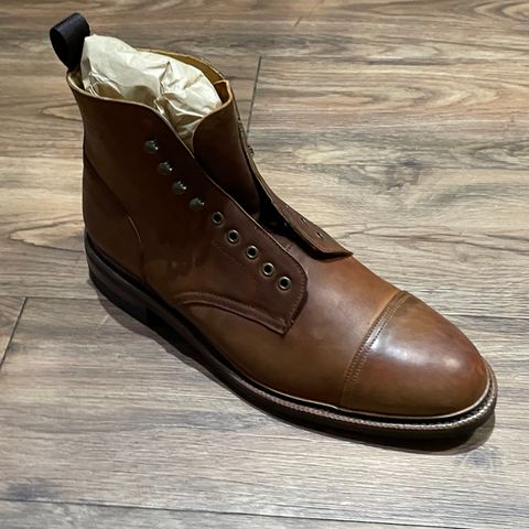 Meermin Jumper Boot in Tobacco Waxy Shell Cordovan