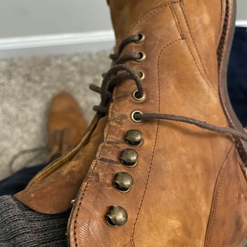 Meermin Jumper Boot in Tobacco Waxy Shell Cordovan