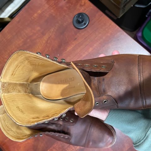Meermin Jumper Boot in Tobacco Waxy Shell Cordovan