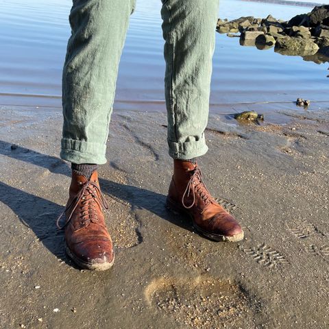 Meermin Jumper Boot in Tobacco Waxy Shell Cordovan