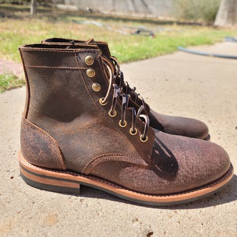 Oak Street Bootmakers Trench Boot in Dark Waxy Wild Boar