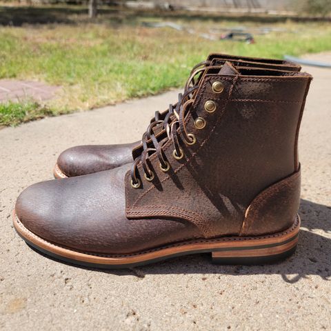 Oak Street Bootmakers Trench Boot in Dark Waxy Wild Boar