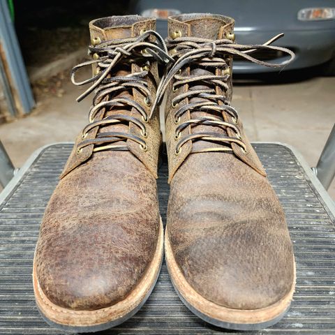 Oak Street Bootmakers Trench Boot in Dark Waxy Wild Boar