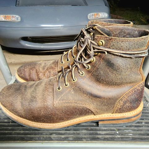 Oak Street Bootmakers Trench Boot in Dark Waxy Wild Boar