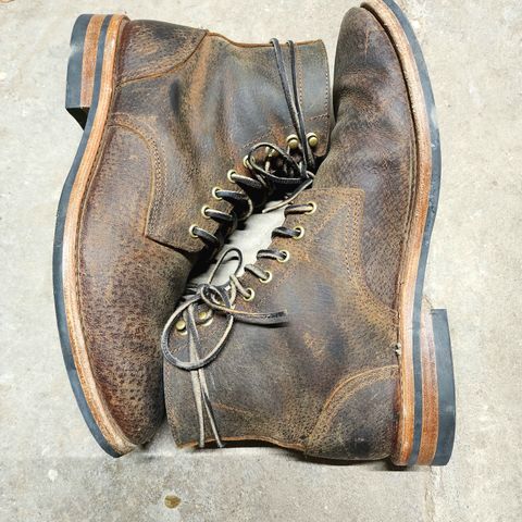 Oak Street Bootmakers Trench Boot in Dark Waxy Wild Boar