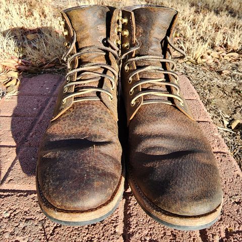 Oak Street Bootmakers Trench Boot in Dark Waxy Wild Boar