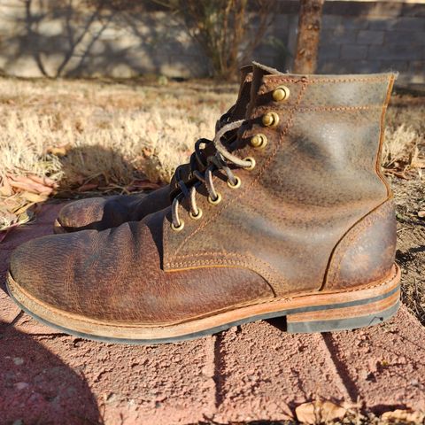 Oak Street Bootmakers Trench Boot in Dark Waxy Wild Boar