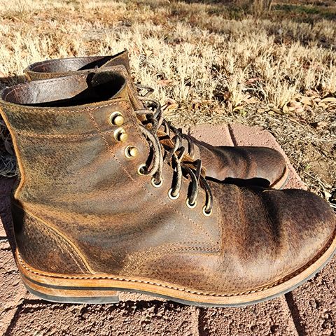 Oak Street Bootmakers Trench Boot in Dark Waxy Wild Boar
