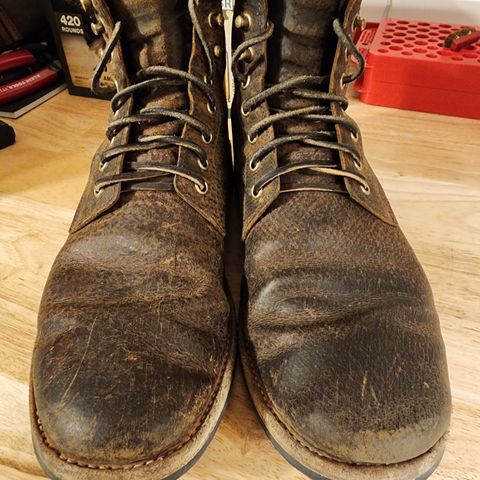 Oak Street Bootmakers Trench Boot in Dark Waxy Wild Boar
