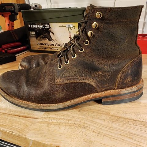Oak Street Bootmakers Trench Boot in Dark Waxy Wild Boar