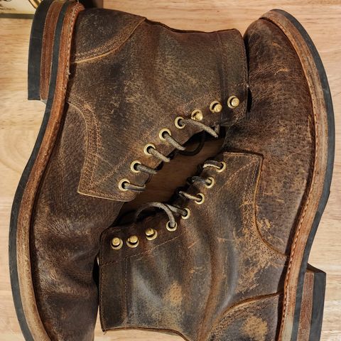 Oak Street Bootmakers Trench Boot in Dark Waxy Wild Boar
