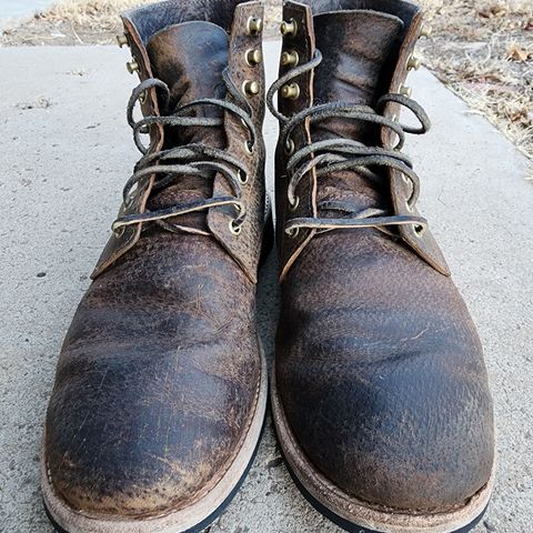 Oak Street Bootmakers Trench Boot in Dark Waxy Wild Boar