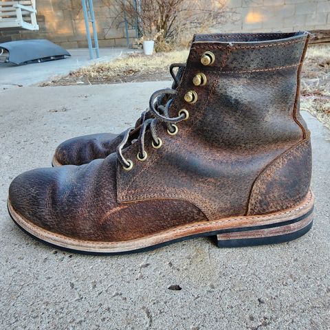 Oak Street Bootmakers Trench Boot in Dark Waxy Wild Boar