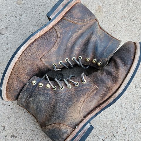 Oak Street Bootmakers Trench Boot in Dark Waxy Wild Boar