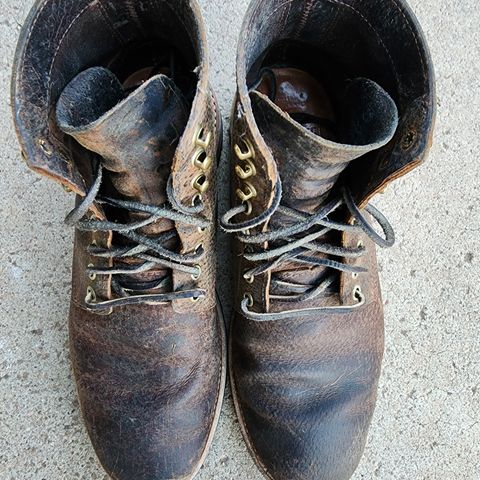 Oak Street Bootmakers Trench Boot in Dark Waxy Wild Boar