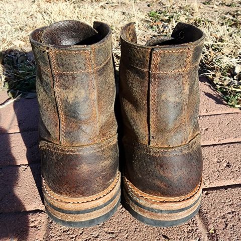 Oak Street Bootmakers Trench Boot in Dark Waxy Wild Boar
