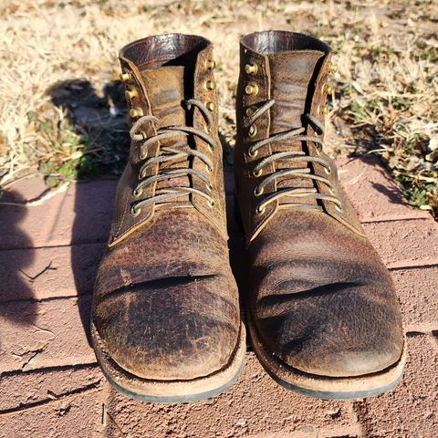 Oak Street Bootmakers Trench Boot in Dark Waxy Wild Boar