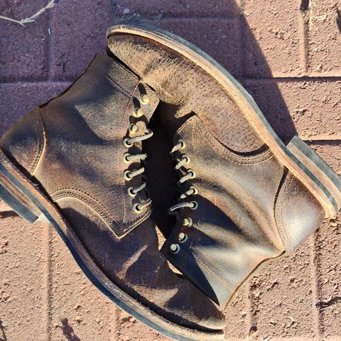 Oak Street Bootmakers Trench Boot in Dark Waxy Wild Boar