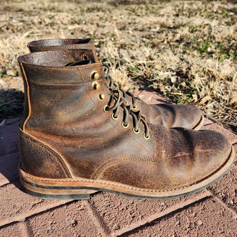 Oak Street Bootmakers Trench Boot in Dark Waxy Wild Boar