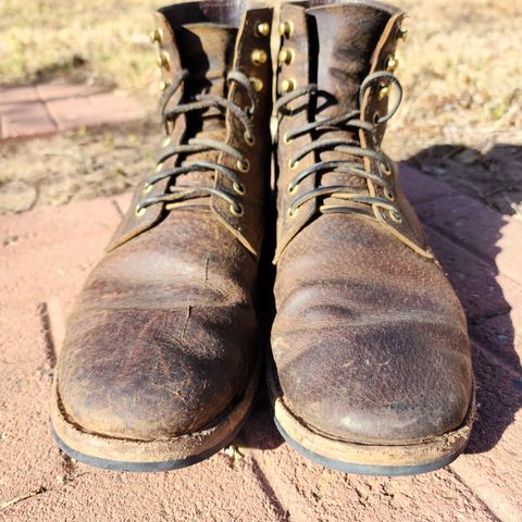 Oak Street Bootmakers Trench Boot in Dark Waxy Wild Boar