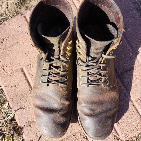 Oak Street Bootmakers Trench Boot in Dark Waxy Wild Boar