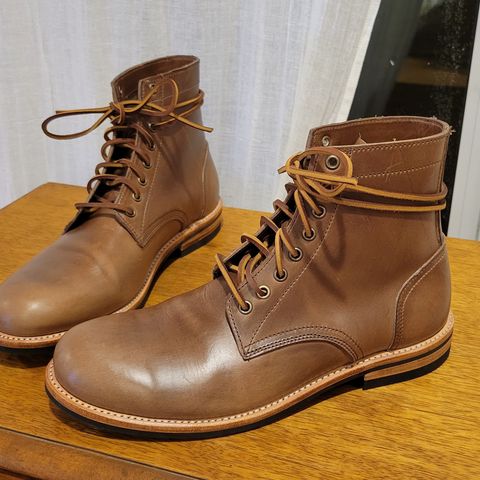 View photo of Oak Street Bootmakers Trench Boot in Horween Natural Chromexcel