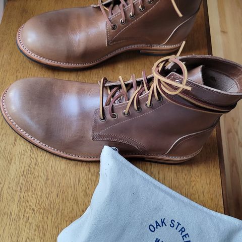 Oak Street Bootmakers Trench Boot in Horween Natural Chromexcel