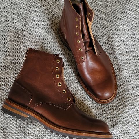 Tricker's Low Logger Boot in Horween Brown Nut Dublin