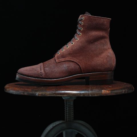 WM1978 Garrison Boot in C.F. Stead Amber Brown Waxed Rappelo Calf Roughout