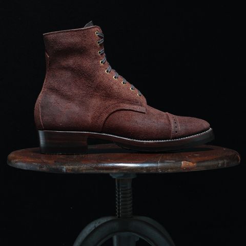 WM1978 Garrison Boot in C.F. Stead Amber Brown Waxed Rappelo Calf Roughout