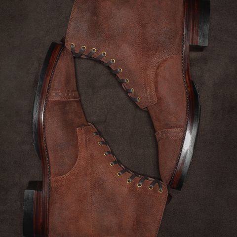 WM1978 Garrison Boot in C.F. Stead Amber Brown Waxed Rappelo Calf Roughout