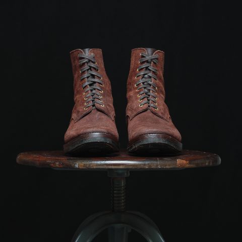 WM1978 Garrison Boot in C.F. Stead Amber Brown Waxed Rappelo Calf Roughout