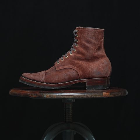WM1978 Garrison Boot in C.F. Stead Amber Brown Waxed Rappelo Calf Roughout