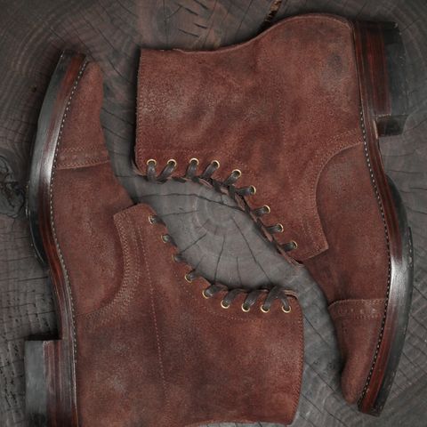WM1978 Garrison Boot in C.F. Stead Amber Brown Waxed Rappelo Calf Roughout