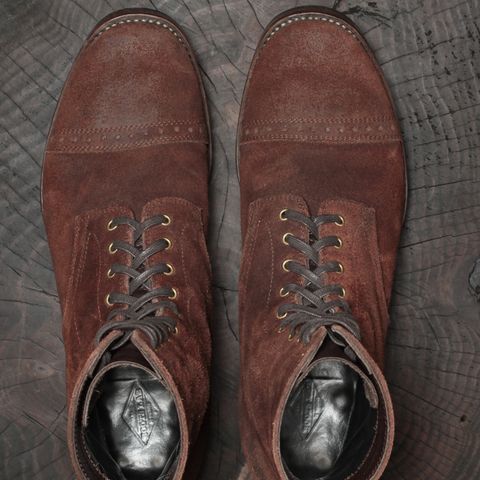 WM1978 Garrison Boot in C.F. Stead Amber Brown Waxed Rappelo Calf Roughout