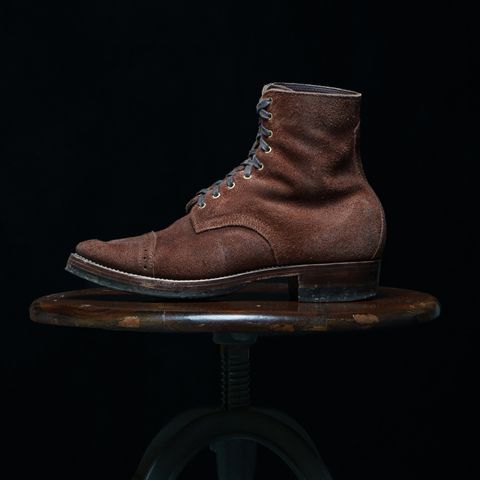 WM1978 Garrison Boot in C.F. Stead Amber Brown Waxed Rappelo Calf Roughout