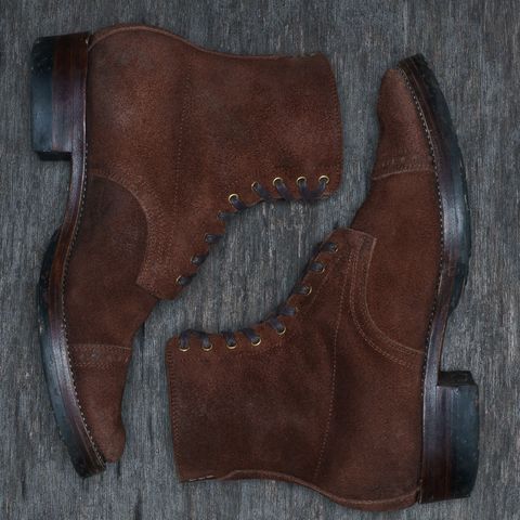WM1978 Garrison Boot in C.F. Stead Amber Brown Waxed Rappelo Calf Roughout